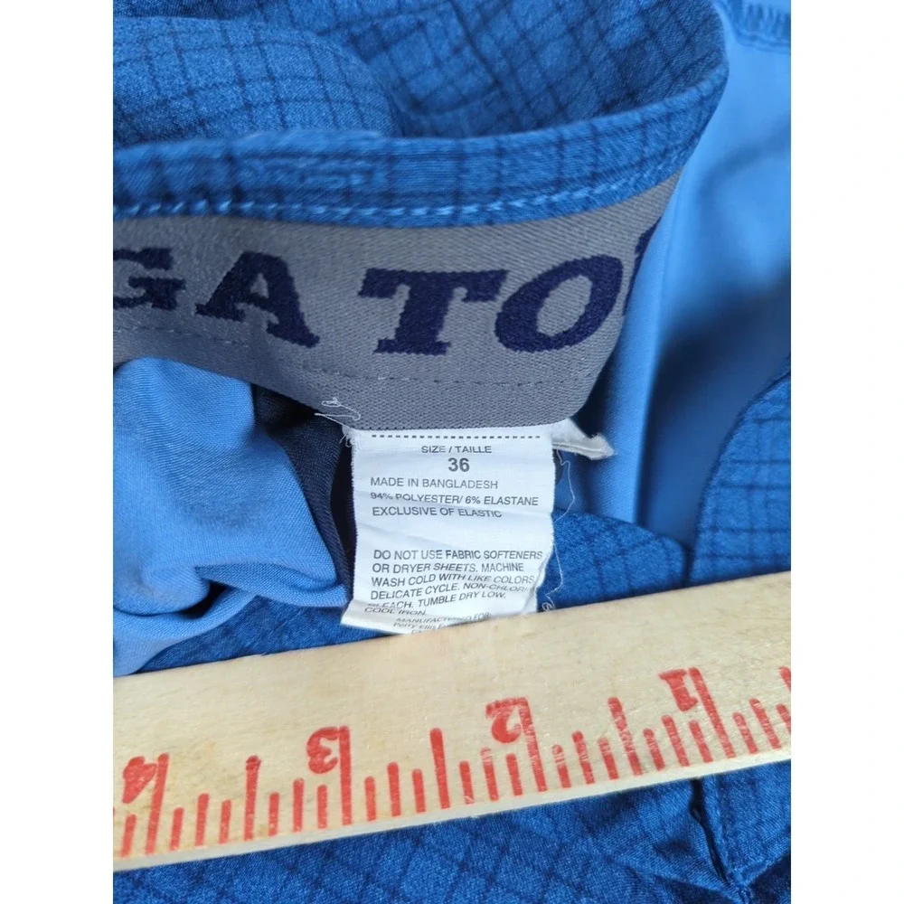 PGA Tour Blue Plaid Golf Shorts, Men's Size 36